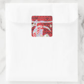 Soße Quadratischer Aufkleber (Tasche)