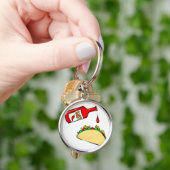 Soßebratenfett auf Taco Schlüsselanhänger (Hand)