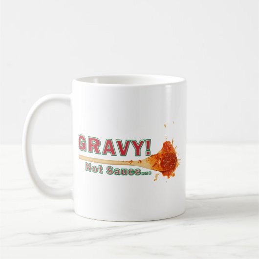 Soßen-nicht Soße Kaffeetasse (Links)