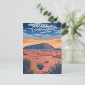 Sossusvlei Namibia Desert Vintage Travel Postkarte (Stehend Vorderseite)