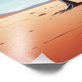 Sossusvlei Namibia - Vintage Poster - Illustration (Ecke)