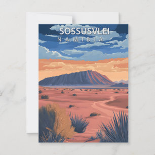 Sossusvlei Namibia Wüsten-Reise im Vintage-Stil Postkarte