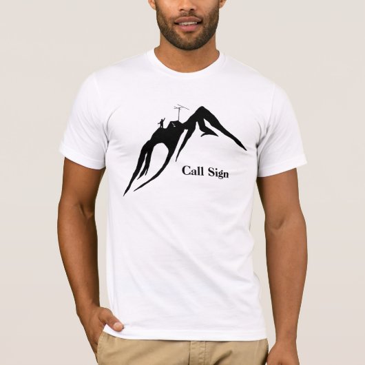 SOTA Ham Radio Silhouette T - Shirt Passen Sie es  (Vorderseite)