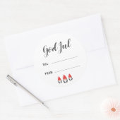 Söta Tomtenissar - Julklappsetiketter Runder Aufkleber (Umschlag)