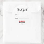 Söta Tomtenissar - Julklappsetiketter Runder Aufkleber (Tasche)