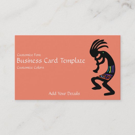Sothwestern Logo Kokopelli Business Card Visitenkarte (Vorderseite)