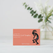 Sothwestern Logo Kokopelli Business Card Visitenkarte (Stehend Vorderseite)