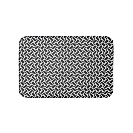 Sothy | Schwarz-Weiß-Muster Bath Mat Badematte (Vorderseite)