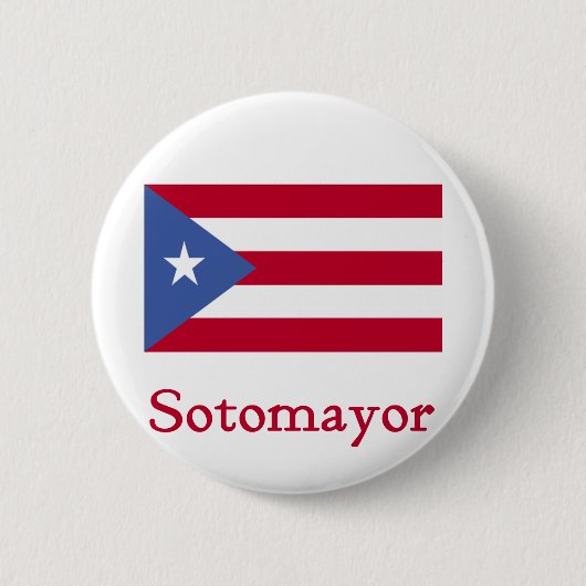 Sotomayor Flagge von Puerto Rico Button (Vorderseite)