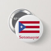 Sotomayor Flagge von Puerto Rico Button (Vorne & Hinten)