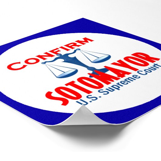 Sotomayor Poster bestätigen (Ecke)