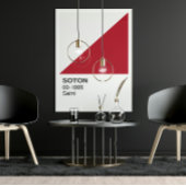 Soton Saint - Weiße Grenze Poster