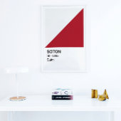 Soton Saint - Weiße Grenze Poster