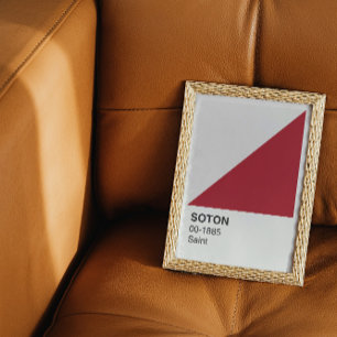 Soton Saint - Weiße Grenze Poster