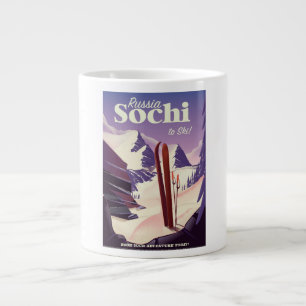 Sotschi Russland Skireiseplakat Jumbo-Tasse
