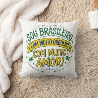 Sou Brasileiro Com Muito Orgulho Vintage Kissen