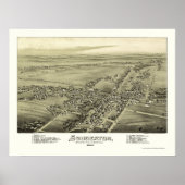 Souderton, PA Panoramic Map - 1894 Poster (Vorne)