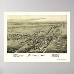 Souderton, panoramische Karte PAs - 1894 Poster