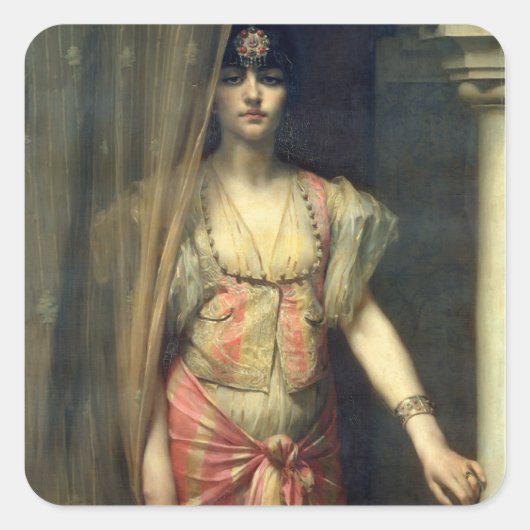 Soudja Sari Quadratischer Aufkleber (Vorderseite)