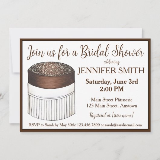 Soufflé-Brautparty Einladung (Vorderseite)