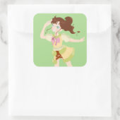 Soufflé Jupiter Quadratischer Aufkleber (Tasche)