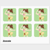 Soufflé Jupiter Quadratischer Aufkleber (Blatt)