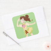 Soufflé Jupiter Quadratischer Aufkleber (Umschlag)