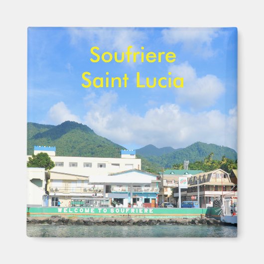 Soufriere Saint Lucia Magnet (Vorne)