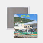 Soufriere Saint Lucia Magnet (Vorderseite/Rückseite)