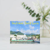 Soufriere Saint Lucia Postkarte (Stehend Vorderseite)