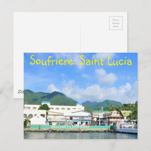 Soufriere Saint Lucia Postkarte (Vorne/Hinten)