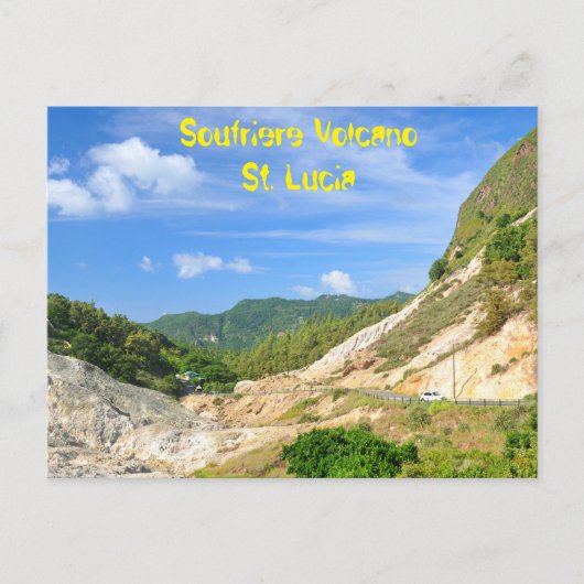 Soufriere Vulkan in St. Lucia Postkarte (Vorderseite)