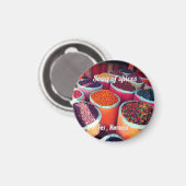 Souk der Gewürze Fes Marokko Geschenk Magnet (Vorderseite/Rückseite)