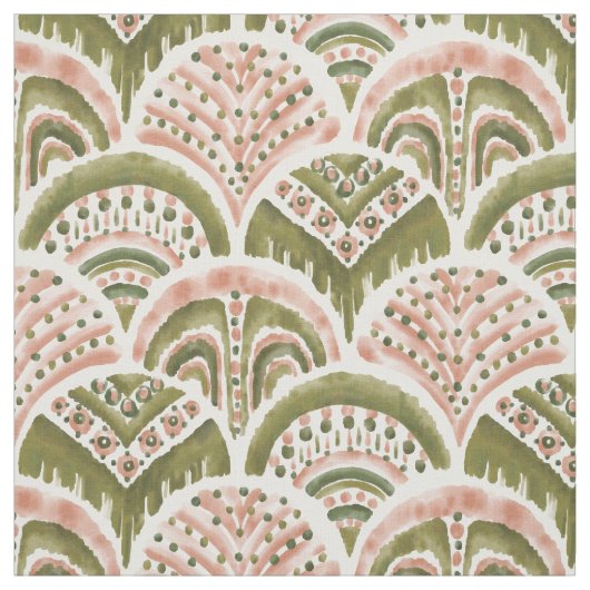 SOUL ARMOR Boho Blush Gold Meerjungfrau Scallop Stoff (Muster)