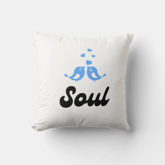 Soul Birds Cute Throw Pillow Kissen