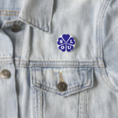 Soul-Blumen-Blau-Button Button (Beispiel)