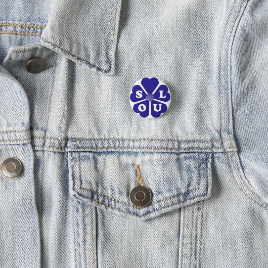 Soul-Blumen-Blau-Button Button (Beispiel)