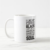 Soul des Vergaser Agains Menschlichkeits-schwarzen Kaffeetasse (Links)