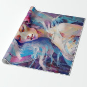 Soul einer Engel-, Pastellpapier-Collage Geschenkpapier (Ungerollt)