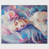 Soul einer Engel-, Pastellpapier-Collage Geschenkpapier (Flach)