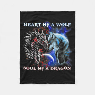 Soul eines Drachen - Cooler Drache - Würfel Fleecedecke