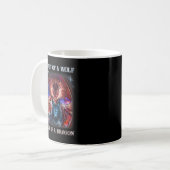 Soul eines Drachen - Cooler Drache - Würfel Kaffeetasse (Vorderseite Links)