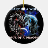 Soul eines Drachen - Cooler Drache - Würfel Keramik Ornament (Hinten)