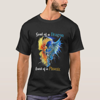Soul eines Drachenherzes eines Phönix T-Shirt