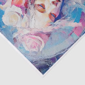 Soul eines Engels, Pastellpapiertafel, Dekoupage Seidenpapier (Ausschnitt)