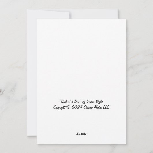 Soul eines Hundes Feiertagskarte (Rückseite)