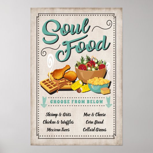 Soul Food Party Schild (Vorne)
