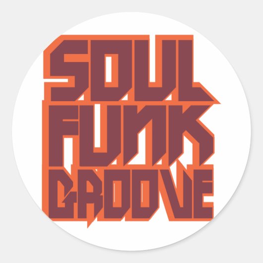 Soul Funk Groove Runder Aufkleber (Vorderseite)