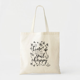 "Soul Happy" Inspiration Zitat Tote Tasche