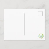 'Soul Happy' passen die Hintergrundfarbe Postkarte (Rückseite)